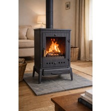 Dorello Şömine Soba Yandan Camlı Soba Döküm Soba Drl 004