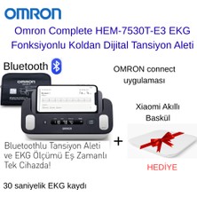 Omron Complete HEM-7530T-E3 Ekg Fonksiyonlu Koldan Dijital Tansiyon Aleti + Orjinal Xiaomi Baskül HEDİYE