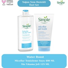Simple Water Boost Yoğun Nem Desteği Micellar Temizleme Suyu 400 ml & Yüz Yıkama Jeli 125 ml