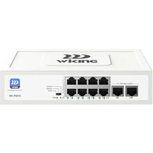 Wiking 8 Port 100MBPS Poe, 2 Port 100MBPS Uplink Port Yönetilmez Poe Switch