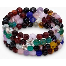 MentorAly Doğal Taş Bileklik – Kaplan Gözü ve Ametist – Çok Renkli (1 Adet)