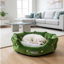 Patitex Ultra Lüx Kadife Yatak- Kedi Yatak- Köpek Yatak - Minderli Yatak - Yıkanabilir