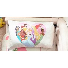 Taç Zorluteks Lisanslı Prenses Desenli % 100 Pamuk Kumaş 1 Adet Yastık Kılıfı 50X70 cm
