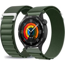 MMP Shop Huawei Watch Gt4 / Gt5 / Gt5 Pro / Gt6 / Gt6 Pro 46MM Uyumlu Alpine Loop Kumaş Kancalı Kordon