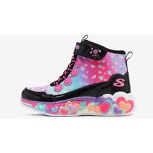 Skechers Eternal Heart Lights Büyük Kız Çocuk Siyah Işıklı Bot 303262L Bkmt
