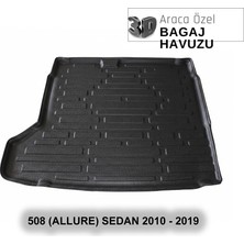 Elorcar Peugeot 508 (Allure) Sedan 2010 - 2019 3D Bagaj Havuzu