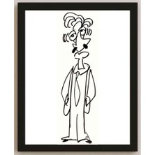 Karikatural Nezih Danyal Tipler Kişiye Özel Sertifikalı Sınırlı Fine Art Karikatür Baskı NTP00043