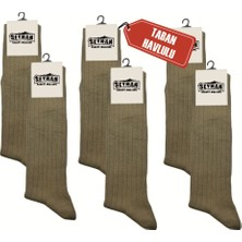 Seyhan Askeri Malzeme Askeri Çorap Haki Renk Dikişsiz Çorap - Taban Havlulu - Orjinal Istihkak Çorap (6 Çift)