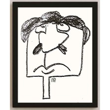 Karikatural Nezih Danyal Tipler Kişiye Özel Sertifikalı Sınırlı Fine Art Karikatür Baskı NTP00010