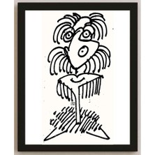 Karikatural Nezih Danyal Tipler Kişiye Özel Sertifikalı Sınırlı Fine Art Karikatür Baskı NTP00007