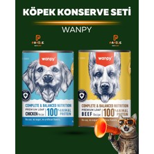 Wanpy Biftekli & Tavuklu Köpek Konservesi - Tahılsız %100 Hayvansal Proteinli