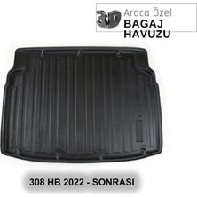 Elorcar Peugeot 308 Hb  2022 - Sonrası 3D Bagaj Havuzu