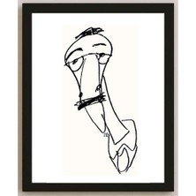 Karikatural Nezih Danyal Tipler Kişiye Özel Sertifikalı Sınırlı Fine Art Karikatür Baskı NTP00004