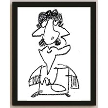 Karikatural Nezih Danyal Tipler Kişiye Özel Sertifikalı Sınırlı Fine Art Karikatür Baskı NTP00027