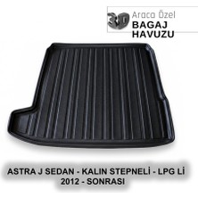 Elorcar Opel Astra J Sedan - Kalın Stepneli - Lpg Li 2012 - Sonrası 3D Bagaj Havuzu