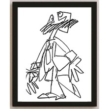 Karikatural Nezih Danyal Tipler Kişiye Özel Sertifikalı Sınırlı Fine Art Karikatür Baskı NTP00036