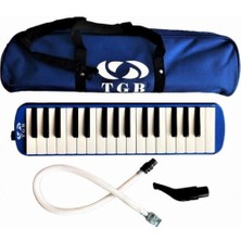 32K 32 Tuşlu Melodika Bez Çantalı Mavi, Renkli ve Eğlenceli Müzik Aleti