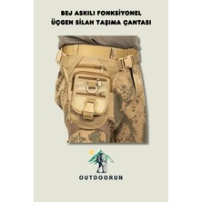 Outdoorun Bej Askılı Fonksiyonel Üçgen Silah Taşıma Çantası