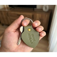 Tozren Deri El Yapımı Kişiye Özel Baskılı Deri Anahtarlık - Sevgiliye/Arkadaşa Hediyelik, "Kurtarıcı Hediye".