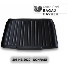 Elorcar Peugeot 208 Hb 2020 - Sonrası 3D Bagaj Havuzu