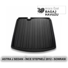 Elorcar Opel Astra J Sedan - Ince Stepneli 2012 - Sonrası 3D Bagaj Havuzu