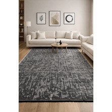 Hoom Rugs Vintage Vtg 119 Gri Dekoratif Yıkanabilir Kilim