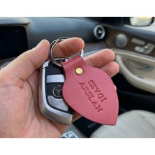 Tozren Deri El Yapımı Kişiye Özel Baskılı Deri Anahtarlık - Sevgiliye/Arkadaşa Hediyelik, "Kurtarıcı Hediye".