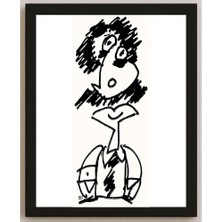 Karikatural Nezih Danyal Tipler Kişiye Özel Sertifikalı Sınırlı Fine Art Karikatür Baskı NTP00003