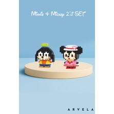Arvela Mini Blok Oyuncak Figür Seti 2’li – Minnie ve Mickey | Mikro Blok Koleksiyon Seti