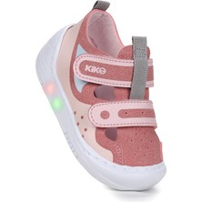 Kiko Kids Nera Cırtlı Işıklı Kız Bebek Yürüyüş Spor Ayakkabı
