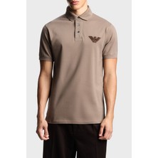 Emporio Armani Pamuklu Regular Fit Logolu Düğmeli Polo Erkek Polo EM003524 AF12955 U6189