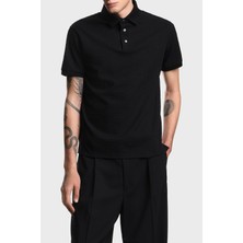Emporio Armani Pamuklu Regular Fit Logolu Düğmeli Polo Erkek Polo EM004595 AF10762 FC293