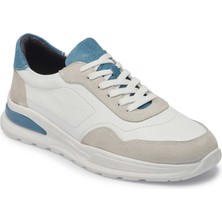 Tergan Beyaz Hakiki Deri Erkek Sneaker - E25I1AY57296-W25