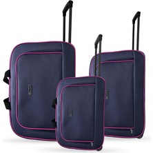 Set Jones Unisex Çekçekli Hostes Pilot 3'lü El Valiz Seti