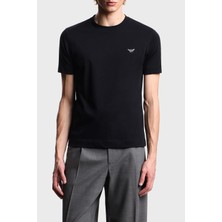 Emporio Armani Pamuklu Slim Fit Bisiklet Yaka Logolu T Shirt Erkek T Shirt EM005396 AF13715 UB118
