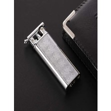 Mini Retro Metal Çakmak, Bütan Gazlı, Taşınabilir ve Şık Tasarım