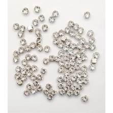 Boncukcu Abla Gümüş Kasalı Dikme Beyoğlu Taşı SS30 ( 6 Mm) 1 Paket = 288 Adet