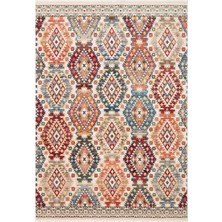 Cool Halı Anka Çok Renkli Etnik Kilim Desenli Bohem Makina Dokuma Yumuşak Ev Salon Oturma Odası Halısı