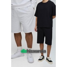 Vladivosto Lastikli Bel Pamuklu Şort Derin Cepli S–12 Xl Büyük Beden Rahat Kesim