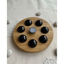 Boncukcu Abla Akrilik Siyah Yarım Inci 8 mm 100 Adet B:76