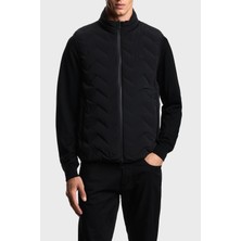 Emporio Armani Regular Fit Logolu Kapitoneli Dik Yaka Şişme Yelek Erkek Yelek EM004946 AF18499 UC001