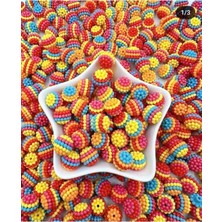 Boncukcu Abla 50 Adet Parçalı Böğürtlen, 10MM Krem Renk Parçalı Böğürtlen Inci Boncuk,çanta Yapım Boncuğu