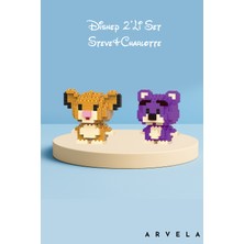 Arvela Mini Blok Oyuncak Figür Seti 2’li – Steve & Charlotte | Mikro Blok Koleksiyon Seti