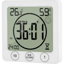 OEM Kt9 Vantuzlu ve Mıknatıslı Çok Fonksiyonlu Zamanlayıcı | Isı, Nem ve Saat Göstergeli