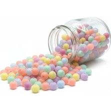 Boncukcu Abla Renkli Yuvarlak Akrilik Delikli Boncuk 8mm 100 Adet B:110