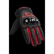 Motiva Works Kırmızı Uzun Tam Parmak Motosiklet Eldiveni MW150K