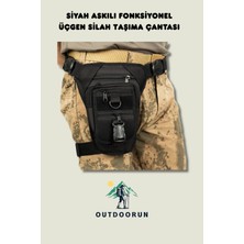 Outdoorun Siyah Askılı Fonksiyonel Üçgen Silah Taşıma Çantası