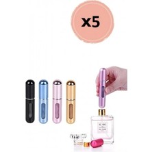 Marsilyan 5 Adet Parfüm Şişesi Taşınabilir Mini Doldurulabilir Atomizer Parfüm Şişeleri Boş Küçük