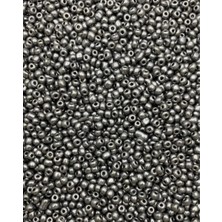 Boncukcu Abla Küçük Boy Kum Boncuğu, 1.5 Mm, Takı Yapım Boncuğu, Füme(Antrasit) Renk 50 Gram