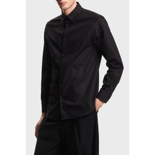 Emporio Armani Pamuklu Regular Fit Logolu Uzun Kollu Gömlek Erkek Gömlek EM001537 AF18123 FC203